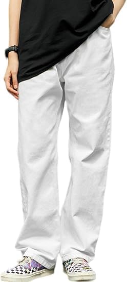 men Baggy Jeans for Men Women Y2k Skater Vintage Plain Pants Casual Wide Leg Jeans Loose Fit Denim Jeans