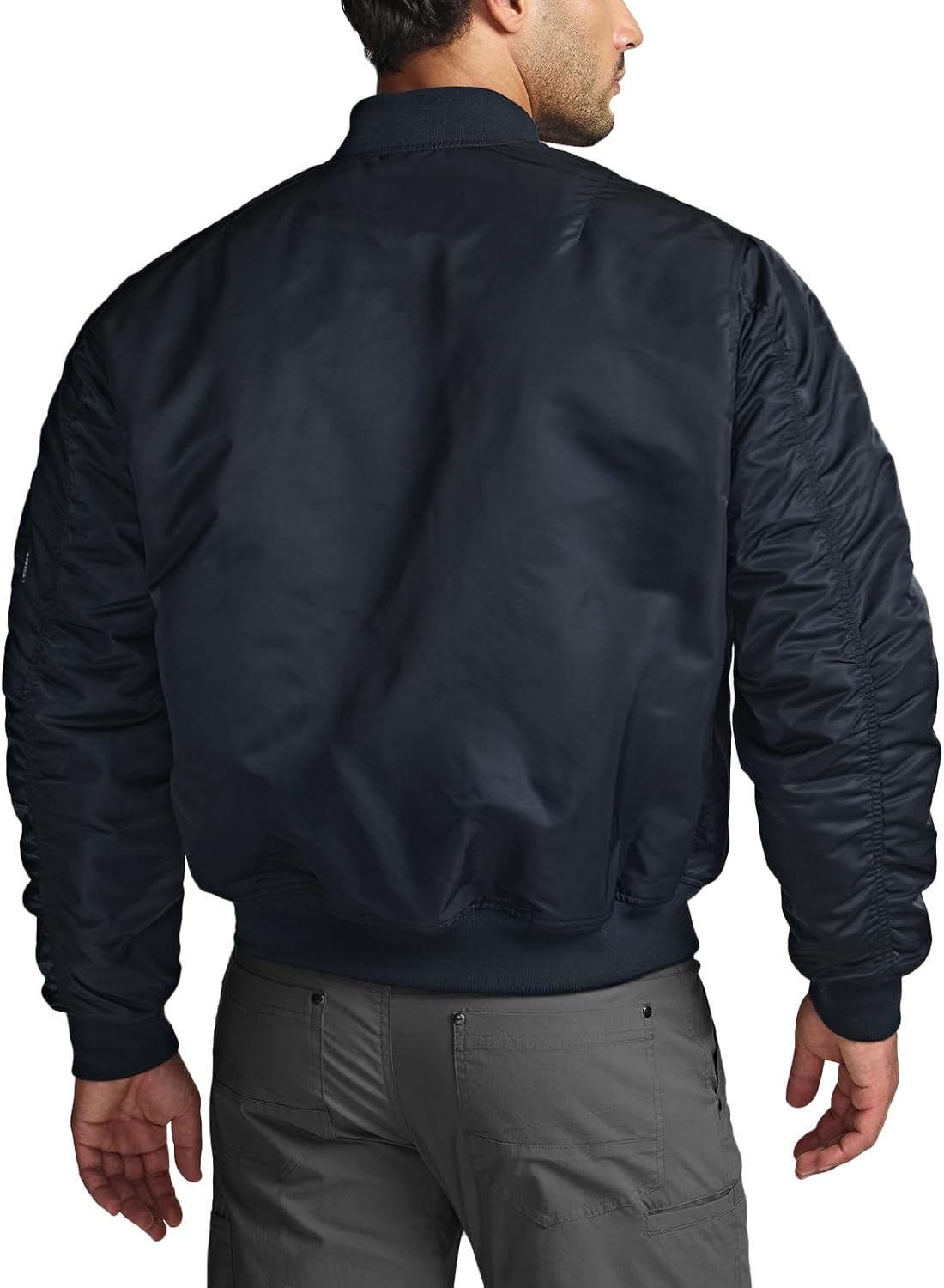 men Casual Bomber Jacket, Outdoor Fall/Winter Zip-Up Windbreaker, Water Resistant Padded MA-1 Flight Jacket with Pocket - Image 2