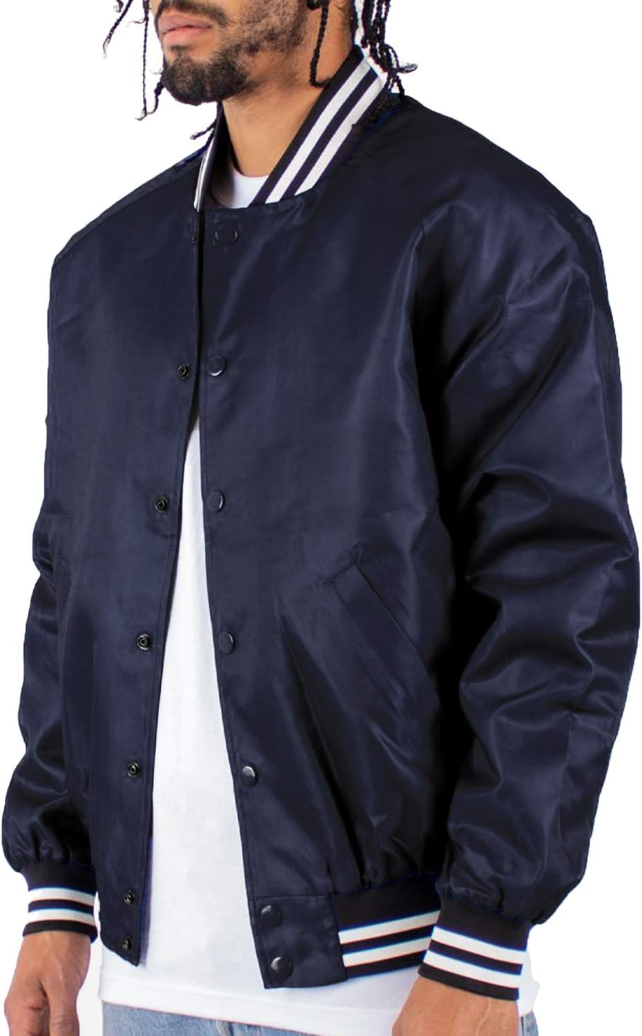 Men’s Bomber Jacket – Classic Padded Relaxed Fit Water Resistant College Baseball Varsity Coat S-3XL - Image 2