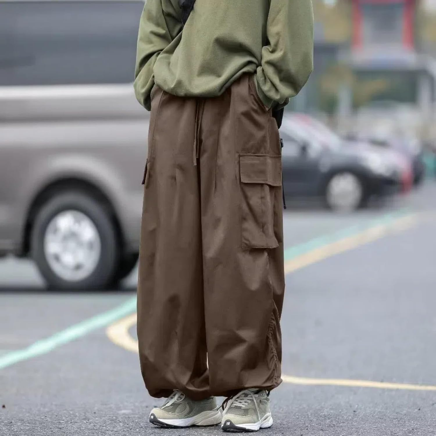 Autumn Japanese Paratrooper Overalls for Men, Loose Cuffs in American Casual Pants