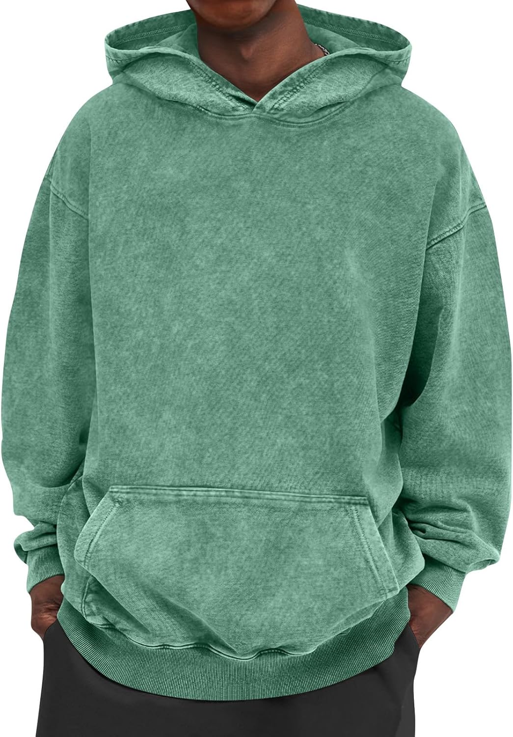 men Washed Hoodie Oversized Hooded Sweatshirt Acid Wash Cotton Baggy Streetwear Sweatshirts Workout Hoodies